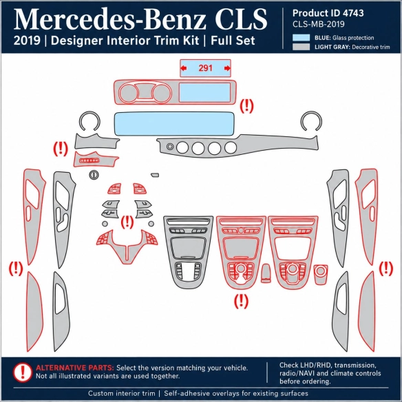 Mercedes-Benz CLS 2019 – Designer Trim – Kit intérieur complet