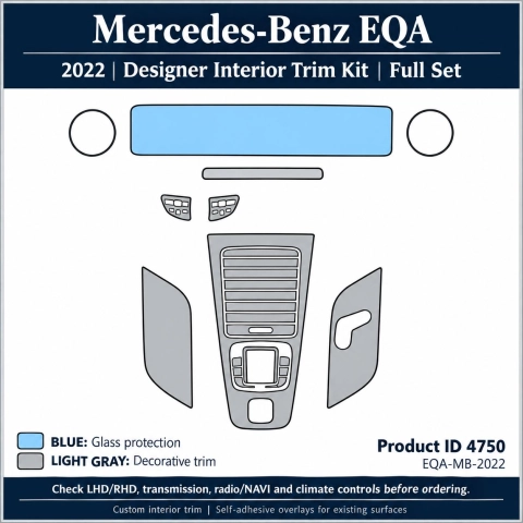 Mercedes-Benz Eqa 2022 – Designer Trim – Kit intérieur complet