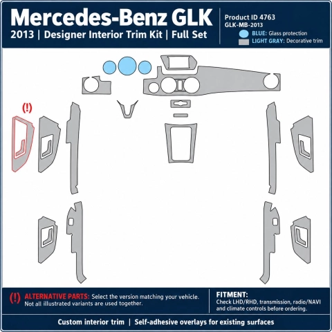 Mercedes-Benz Glk 2013 – Designer Trim – Kit intérieur complet
