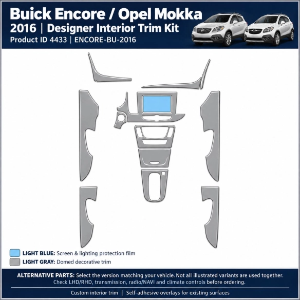 Buick Encore 2016 – Designer Trim – Kit intérieur complet