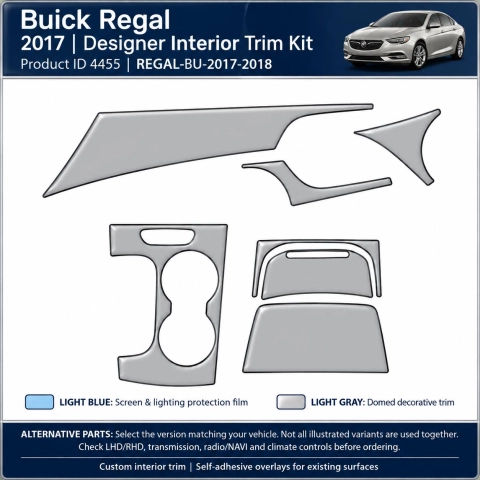 Buick Regal 2017 2018 – Designer Trim – Kit intérieur complet