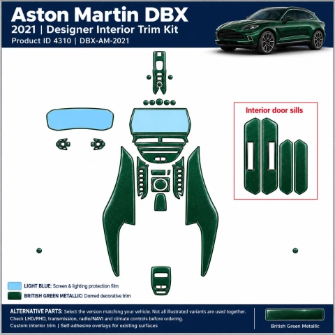 Aston Martin Dbx 2021 – Designer Trim – Kit intérieur complet