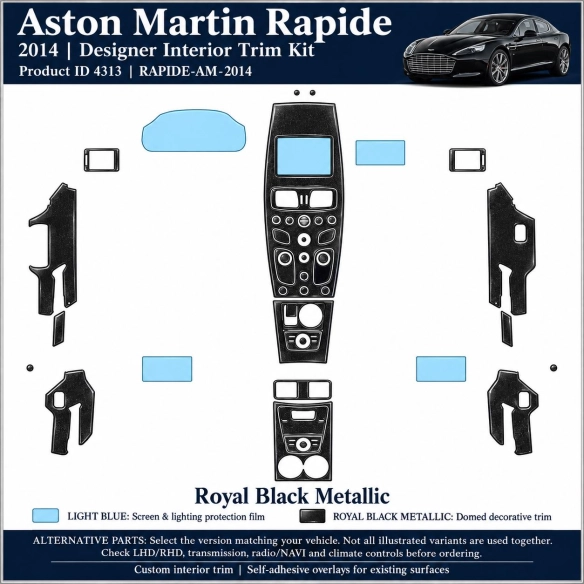 Aston Martin Rapide 2014 – Designer Trim – Kit intérieur complet