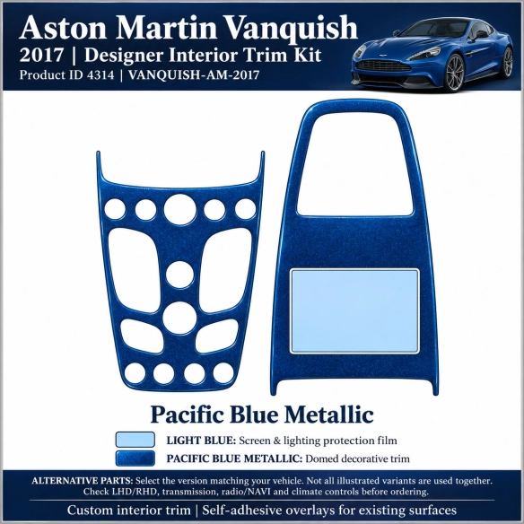 Aston Martin Vanquish 2017 – Designer Trim – Kit intérieur complet
