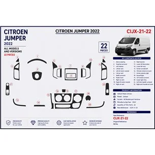 Citroen Jumper 2021 kit décor tableau de bord 3D, 22 pièces 2