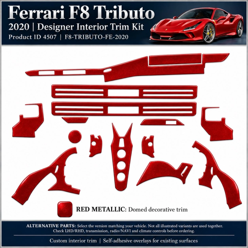 Ferrari F8 Tributo 2020 – Designer Trim – Kit intérieur complet
