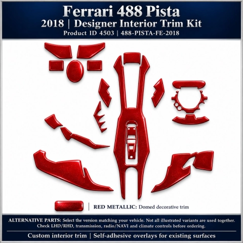 Ferrari 488 Pista 2018 – Designer Trim – Kit intérieur complet