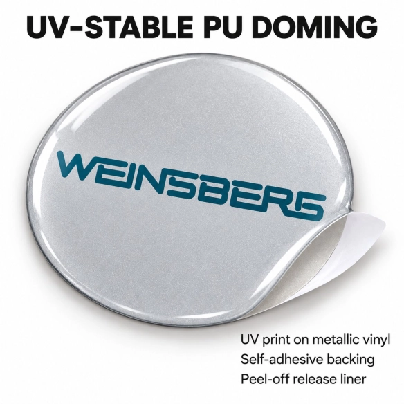 Autocollants bombés Weinsberg pour centres de roue – 56 mm – Lot de 4