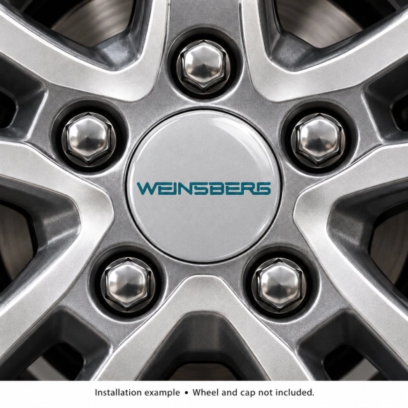 Autocollants bombés Weinsberg pour centres de roue – 56 mm – Lot de 4