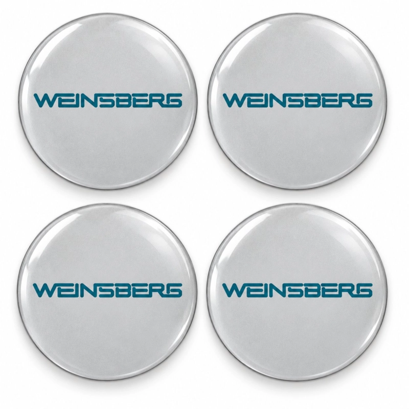 Autocollants bombés Weinsberg pour centres de roue – 56 mm – Lot de 4