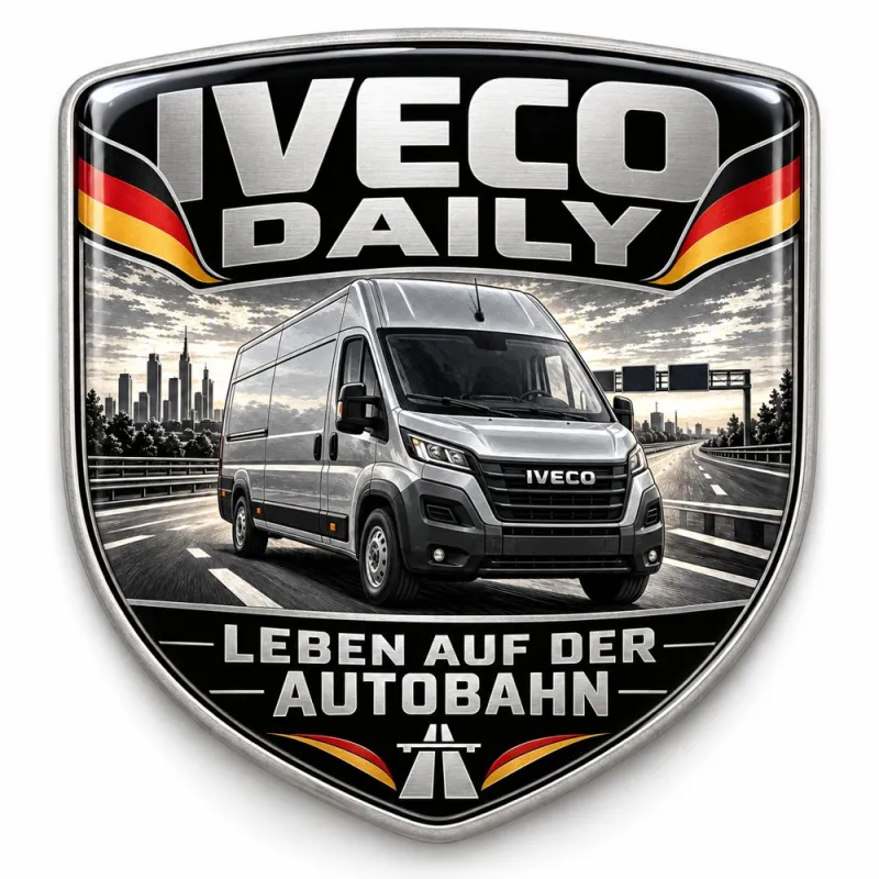 Écusson 3D arrière et ailes pour Iveco Daily – Allemagne – 90 mm