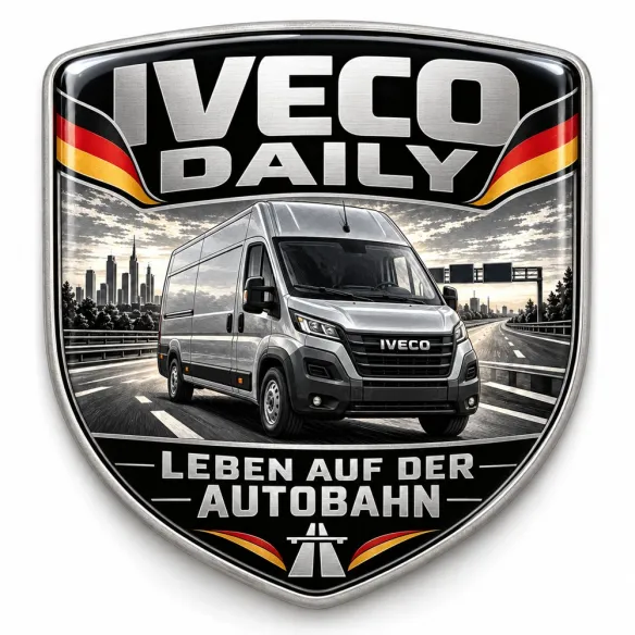 Écusson 3D arrière et ailes pour Iveco Daily – Allemagne – 90 mm