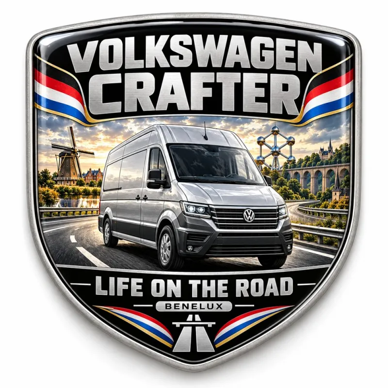 Écusson 3D arrière et ailes pour Volkswagen Crafter – Benelux – 90 mm