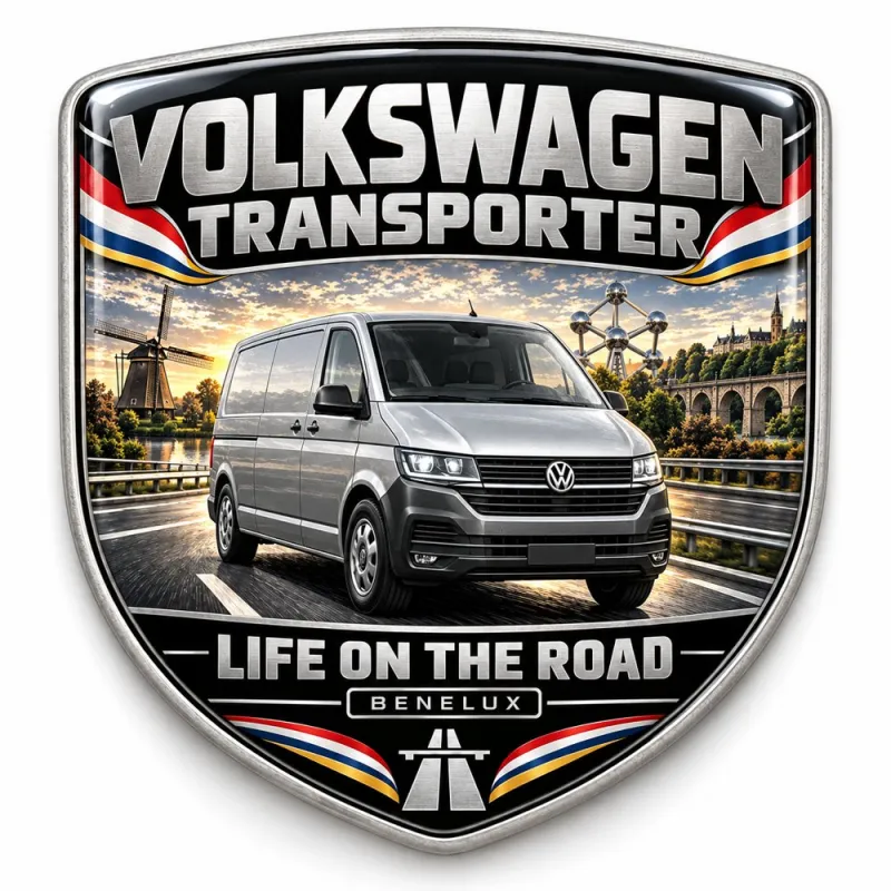 Écusson 3D arrière et ailes pour Volkswagen Transporter – Benelux – 90 mm