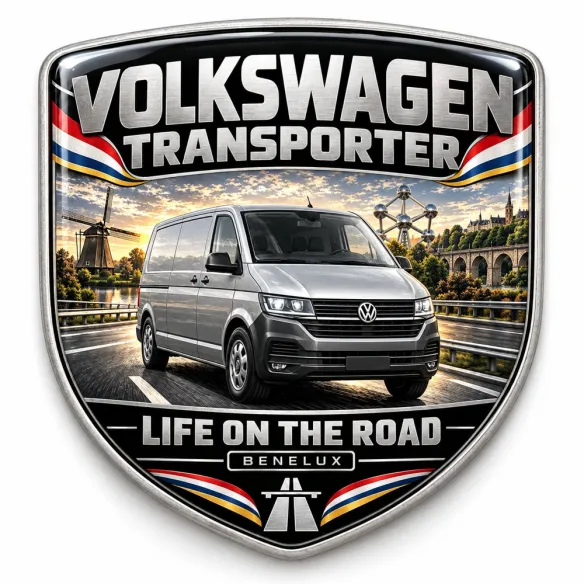 Écusson 3D arrière et ailes pour Volkswagen Transporter – Benelux – 90 mm