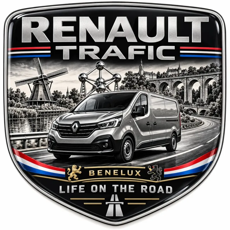 Écusson 3D arrière et ailes pour Renault Trafic – Benelux – 90 mm