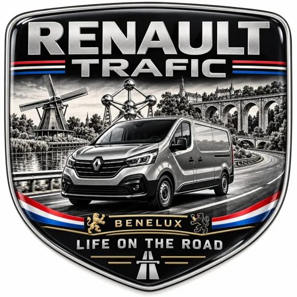 Écusson 3D arrière et ailes pour Renault Trafic – Benelux – 90 mm