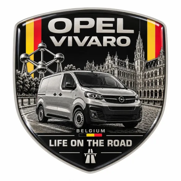 Écusson 3D arrière et ailes pour Opel Vivaro – Belgique – 90 mm