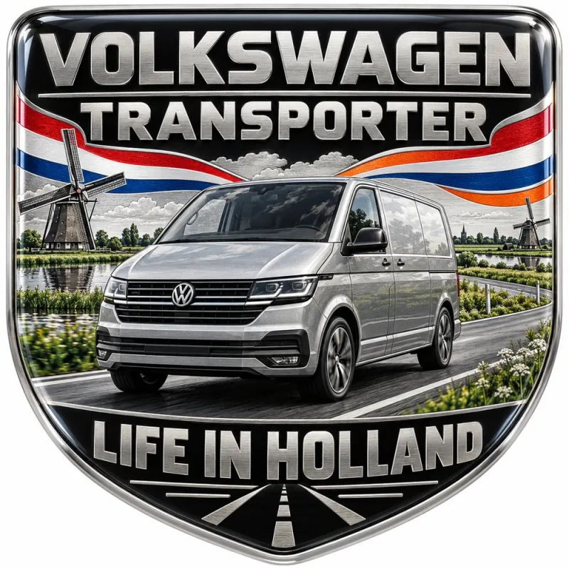 Écusson 3D arrière et ailes pour Volkswagen Transporter – Pays-Bas – 90 mm