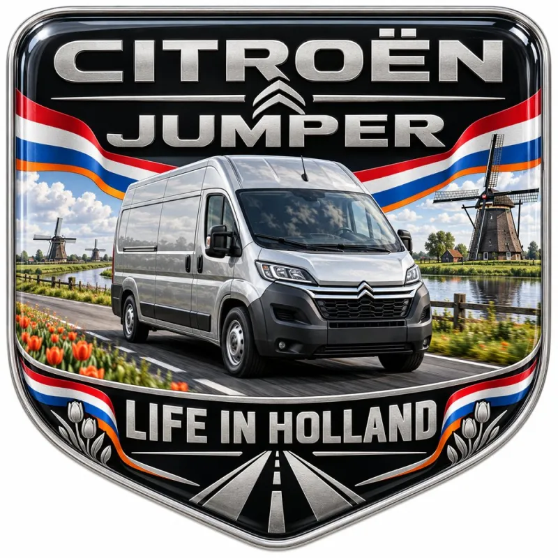 Écusson 3D arrière et ailes pour Citroën Jumper – Pays-Bas – 90 mm