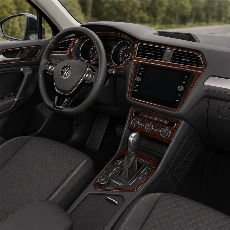 Volkswagen Tiguan 2018-2024 kit décor tableau de bord 3D, 27 pièces
