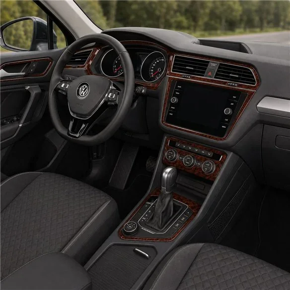 Volkswagen Tiguan 2018-2024 kit décor tableau de bord 3D, 27 pièces