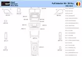 Fiat Freemont 2011-2015 Kit la décoration du tableau de bord 20 Pièce