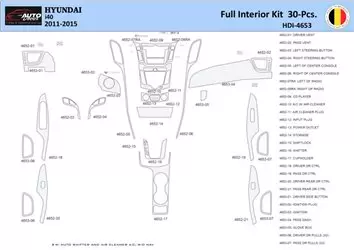 Hyundai i40 2011-2015 Kit la décoration du tableau de bord 30 Pièce - 1 - habillage decor de tableau de bord