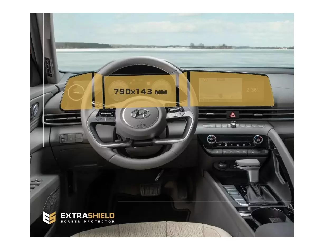 Hyundai Creta 2020 - Present Multimedia 10,25" Protection d'écran Résiste aux rayures HD transparent - 1 - habillage decor de ta