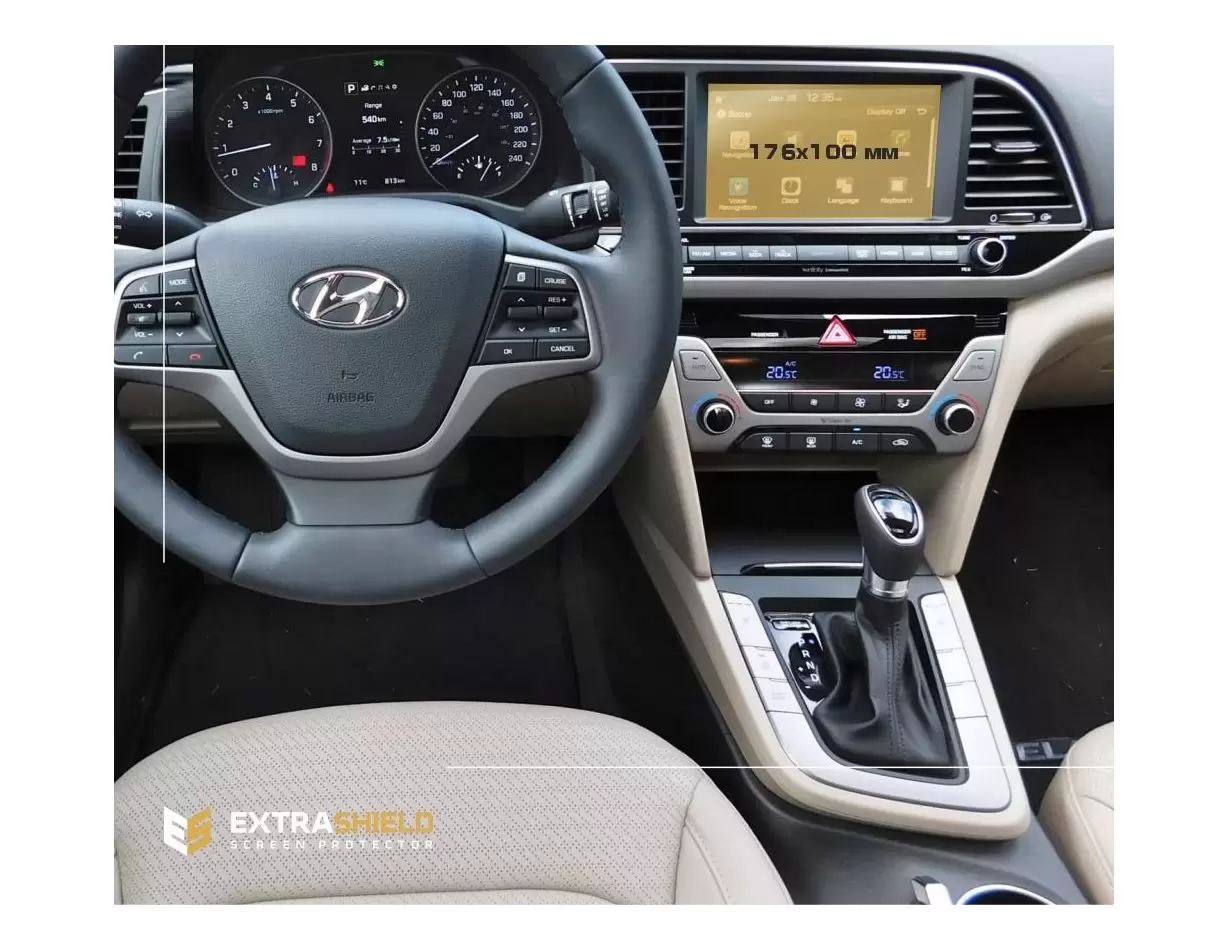 Hyundai Creta 2019 - ?.? Multimedia 8" Protection d'écran Résiste aux rayures HD transparent - 1 - habillage decor de tableau de
