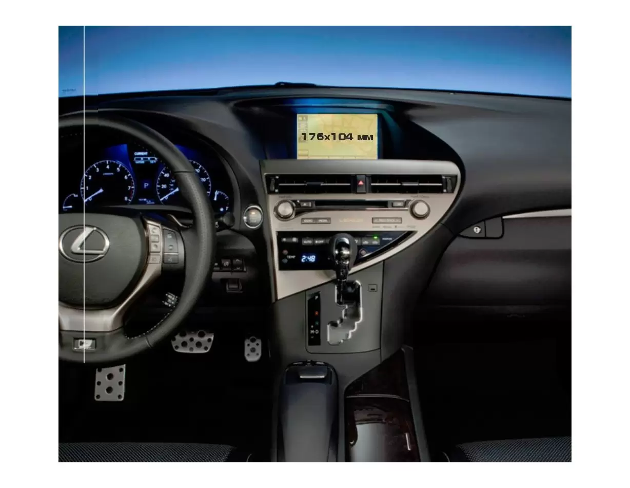 Lexus RX 2012 - 2015 Multimedia 8" Protection d'écran Résiste aux rayures HD transparent - 1 - habillage decor de tableau de bor