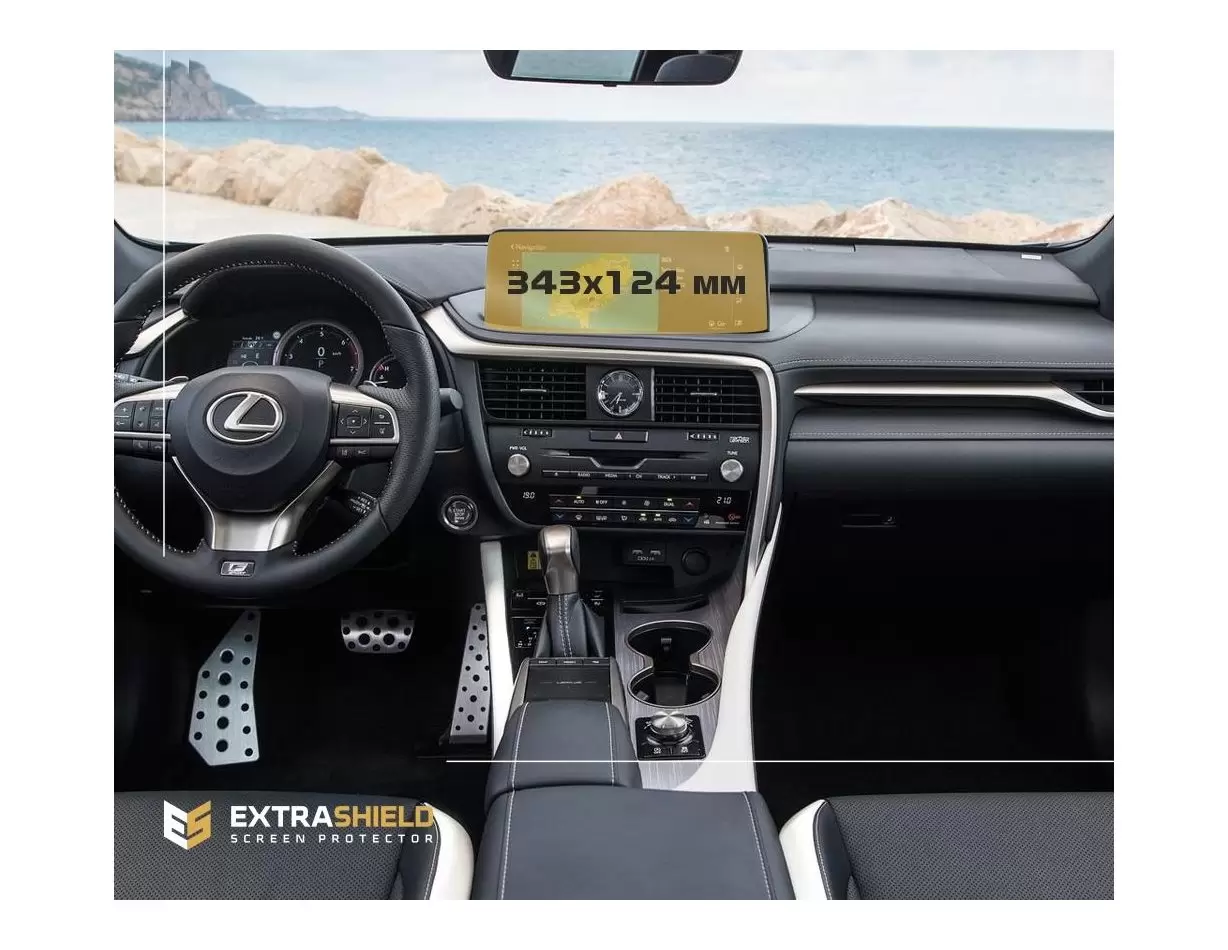 Lexus RX 2019 - Present Multimedia 12,3" Protection d'écran Résiste aux rayures HD transparent - 1 - habillage decor de tableau 