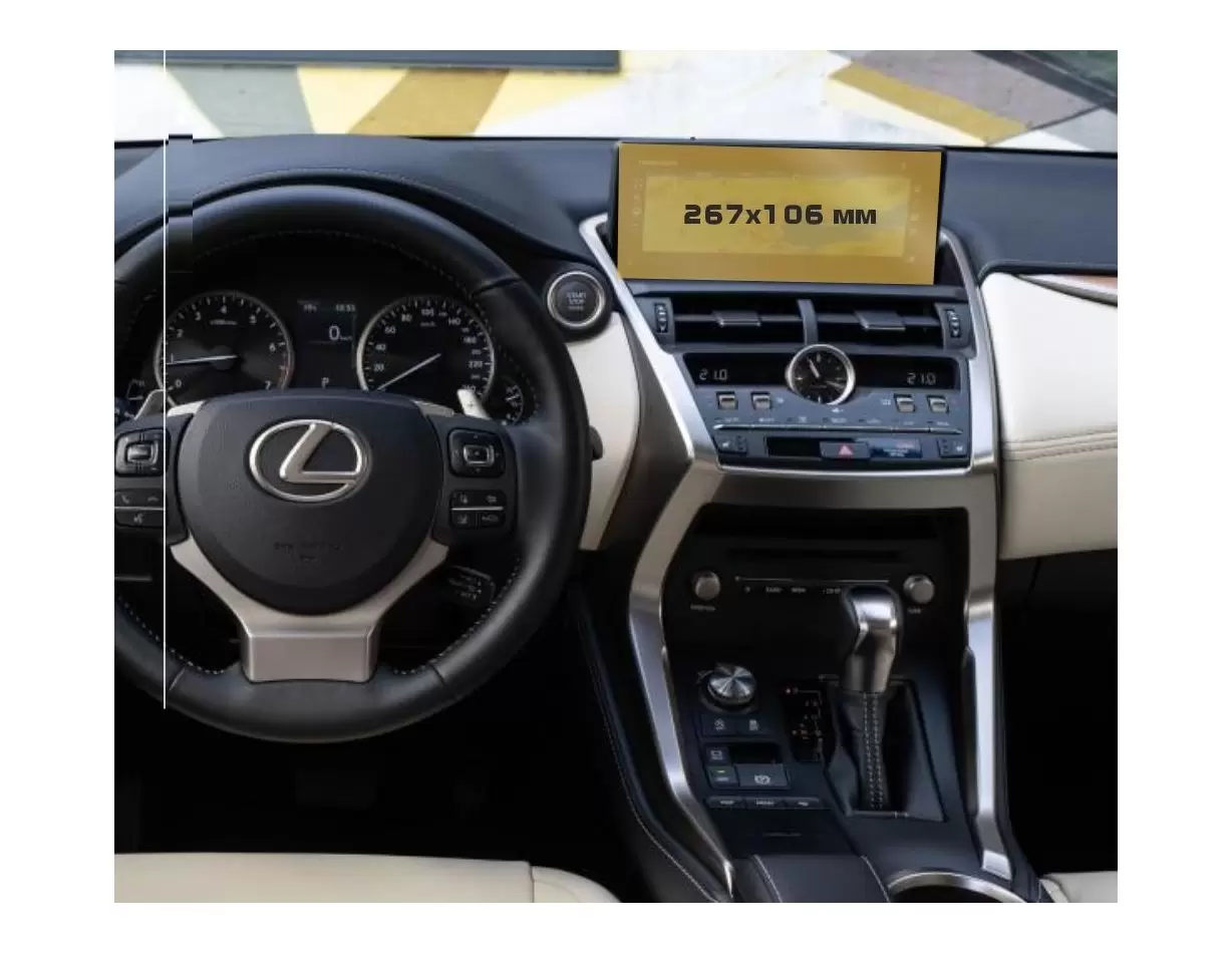 Lexus NX 2014 - Present Multimedia 10,3" Protection d'écran Résiste aux rayures HD transparent - 1 - habillage decor de tableau 