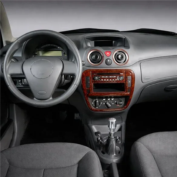 Citroen C2-C3 2004-2009 kit décor tableau de bord 3D, 11 pièces