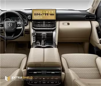 Toyota Land Cruiser 300 2021 - Present Full color LCD monitor (3") Protection d'écran Résiste aux rayures HD transparent - 1 - h
