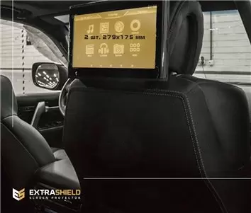 Toyota Land Cruiser 200 2015 - Present Passenger monitors, 2 pcs. Protection d'écran Résiste aux rayures HD transparent - 1 - ha