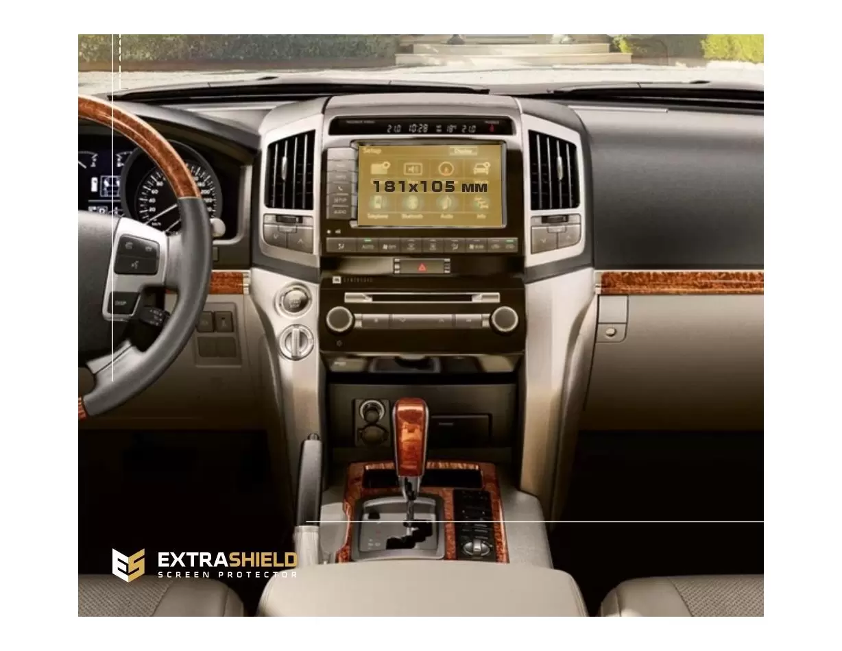 Toyota Land Cruiser 200 2015 - Present Multimedia 9" Protection d'écran Résiste aux rayures HD transparent - 1 - habillage decor
