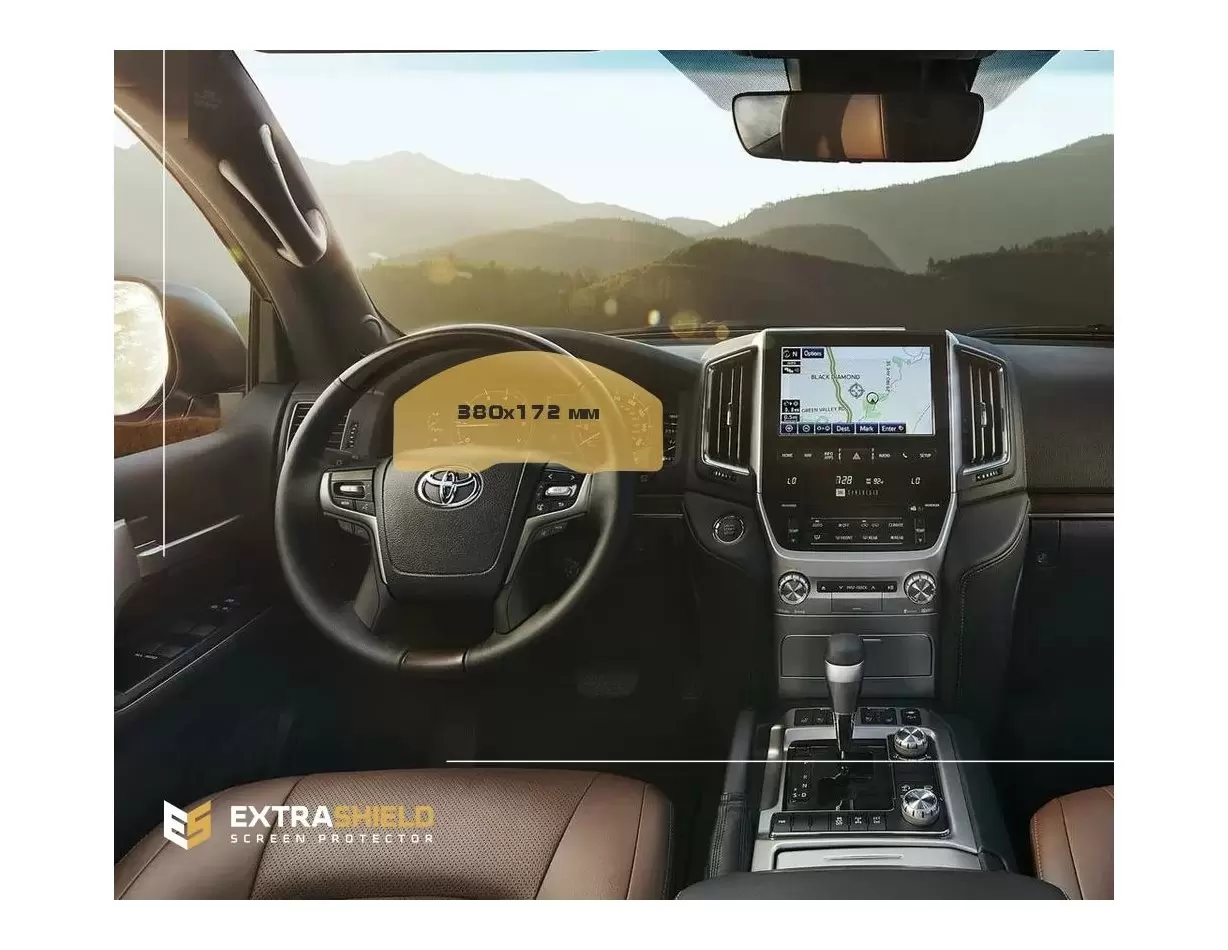 Toyota Land Cruiser 200 2015 - Present Digital Speedometer Protection d'écran Résiste aux rayures HD transparent - 1 - habillage