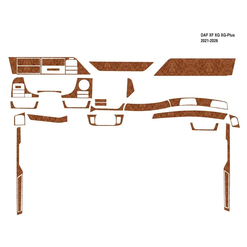 Daf XF XG XG Plus 2021 kit décor tableau de bord 3D, 27 pièces