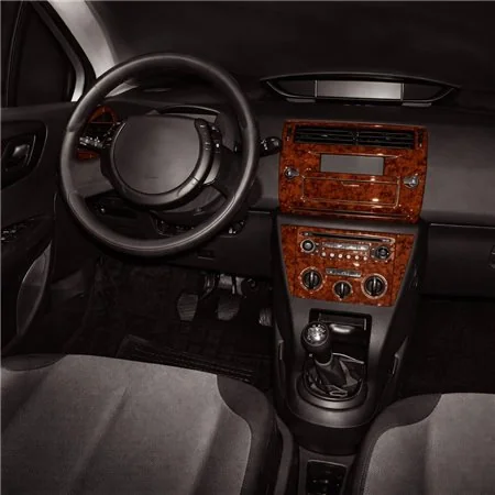 Citroen C4 2004-2010 kit décor tableau de bord 3D, 18 pièces