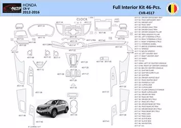 Honda CR-V 2012-2016 Kit la décoration du tableau de bord 46 Pièce - 1 - habillage decor de tableau de bord