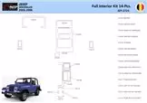 Jeep Wrangler 2003 Kit la décoration du tableau de bord 14 Pièce
