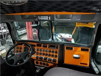 Kenworth W990 Camion 2019-2022 Ensemble combiné de garnitures de tableau de bord de style intérieur - 1
