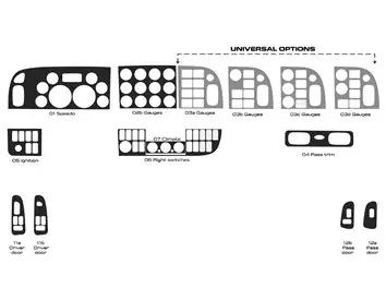 Camion Peterbilt 365 2016-2021 Kit de garniture de tableau de bord intérieur style cabine complet - 2 - habillage decor de table