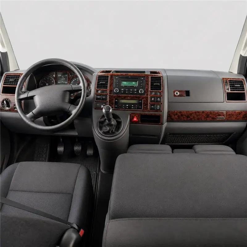 Volkswagen T5 Carevella 2003-2009 kit décor tableau de bord 3D, 25 pièces