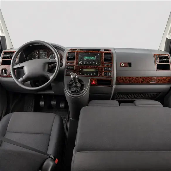 Volkswagen T5 Carevella 2003-2009 kit décor tableau de bord 3D, 25 pièces