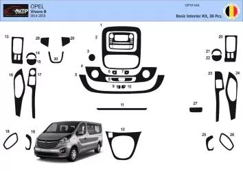 Renault Trafic 01.2015 Habillage Décoration de Tableau de Bord 30-Pièce