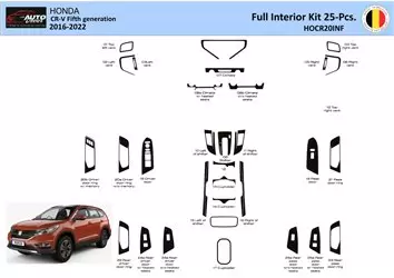 Honda CR-V 2016-2022 Habillage Décoration de Tableau de Bord 25 Pièce - 1 - habillage decor de tableau de bord