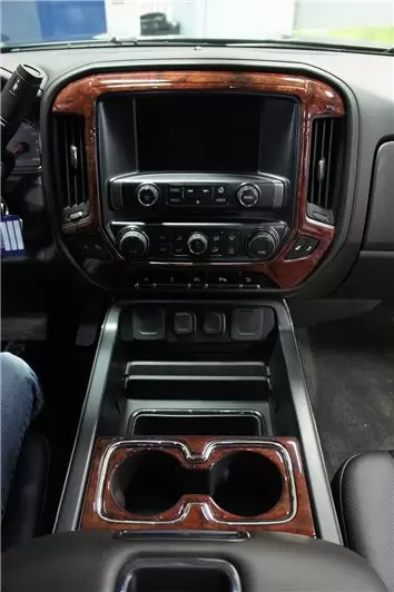 Chevrolet Silverado 1500 Double Cab 2014-2018 Ensemble Complet WHZ Décoration de tableau de bord - 5 - habillage decor de tablea
