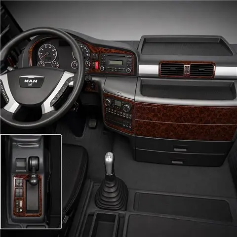 MAN TGX TGS 2007+ kit décor tableau de bord 3D, 22 pièces